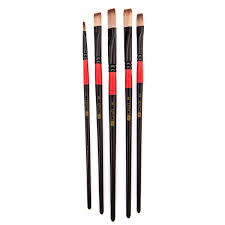 ZESTAW PĘDZLI PŁASKICH, 5 SZT.