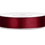 WSTĄŻKA DEKORACYJNA 12mm/25m BORDO