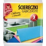 ŚCIERKA GĄBCZASTA 3SZT, MIX KOLORÓW