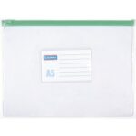 TOREBKA Z SUWAKIEM 240X180mm, A5, TRANSPARENTNA