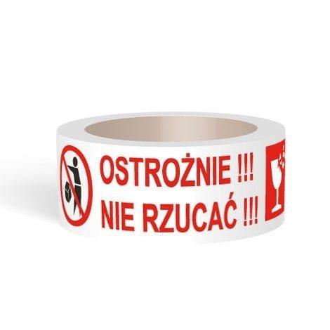 TAŚMA PAKOWA OSTROŻNIE NIE RZUCAĆ 48mmX50m