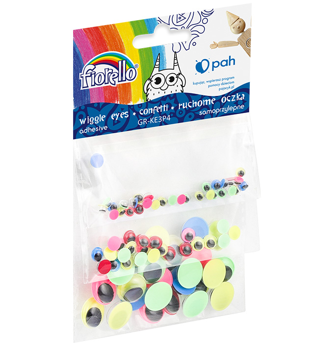 RUCHOME OCZKA KOLOROWE SAMOPRZYLEPNE MIX