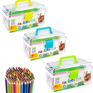 KREDKI OŁÓWKOWE W KUFERKU 120szt CARIOCA TITA