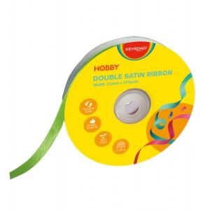 WSTĄŻKA SATYNOWA KEYROAD12X22,6MM ZIELONA