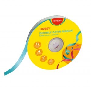 WSTĄŻKA SATYNOWA KEYROAD 12X22,6MM NIEBIE