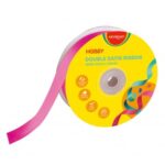 WSTĄŻKA SATYNOWA KEYROAD 25X22,6MM RÓŻOWA