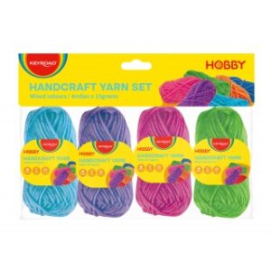 ZESTAW WŁÓCZEK KEYROAD 4X15G NIEB, FIOL, RÓŻ, ZIEL