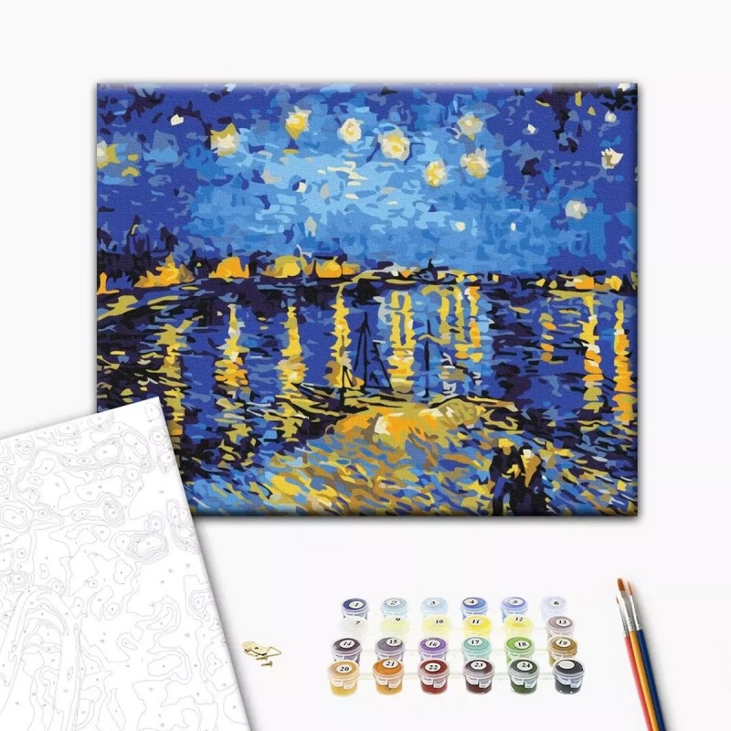MALOWANIE PO NUMERACH 40x50mm STARRY NIGHT OVER
