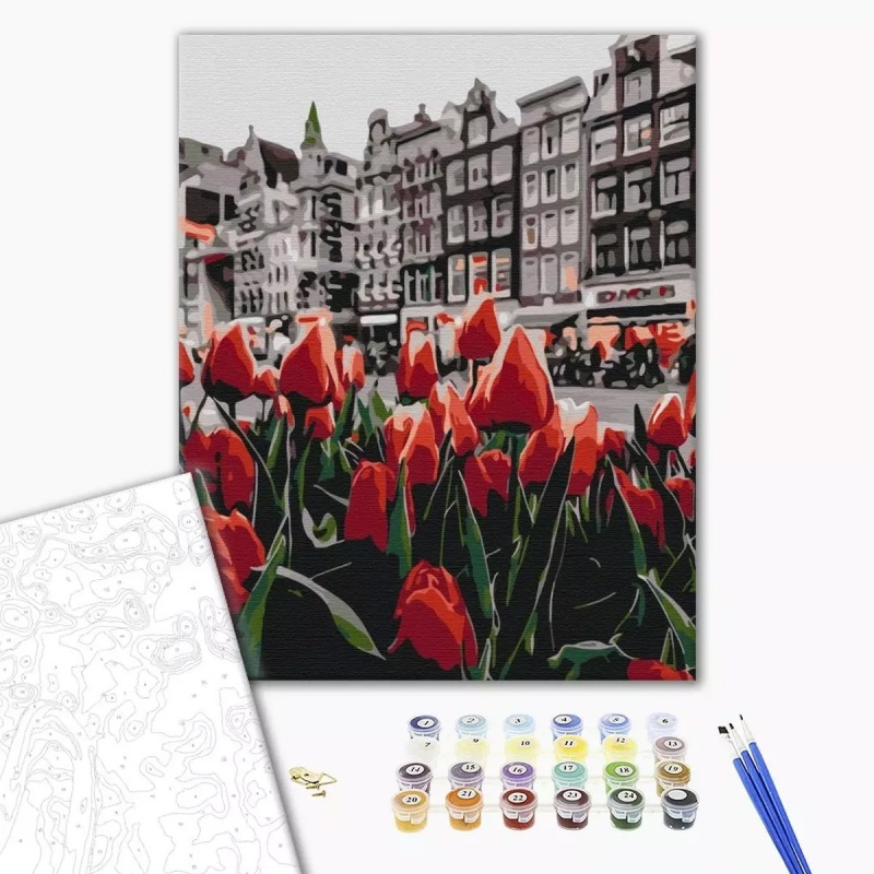 MALOWANIE PO NUMERACH 40x50mm TULIPS AMSTERDAM