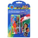 KREDKI DO TWARZY I CIAŁA 12 KOLORÓW(GĄBKA , PĘDZEL