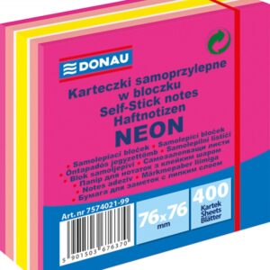 KOSTKA SAMOPRZYLEPNA DONAU 76X76MM RÓŻOWA MIX KOLO