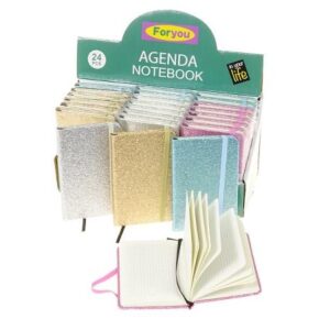 NOTES Z GUMKĄ A6#OPRAWA BROKAT