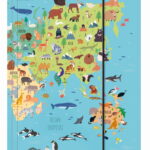 TECZKA Z GUMKĄ A4 MAPA ŚWIATA DERFORM