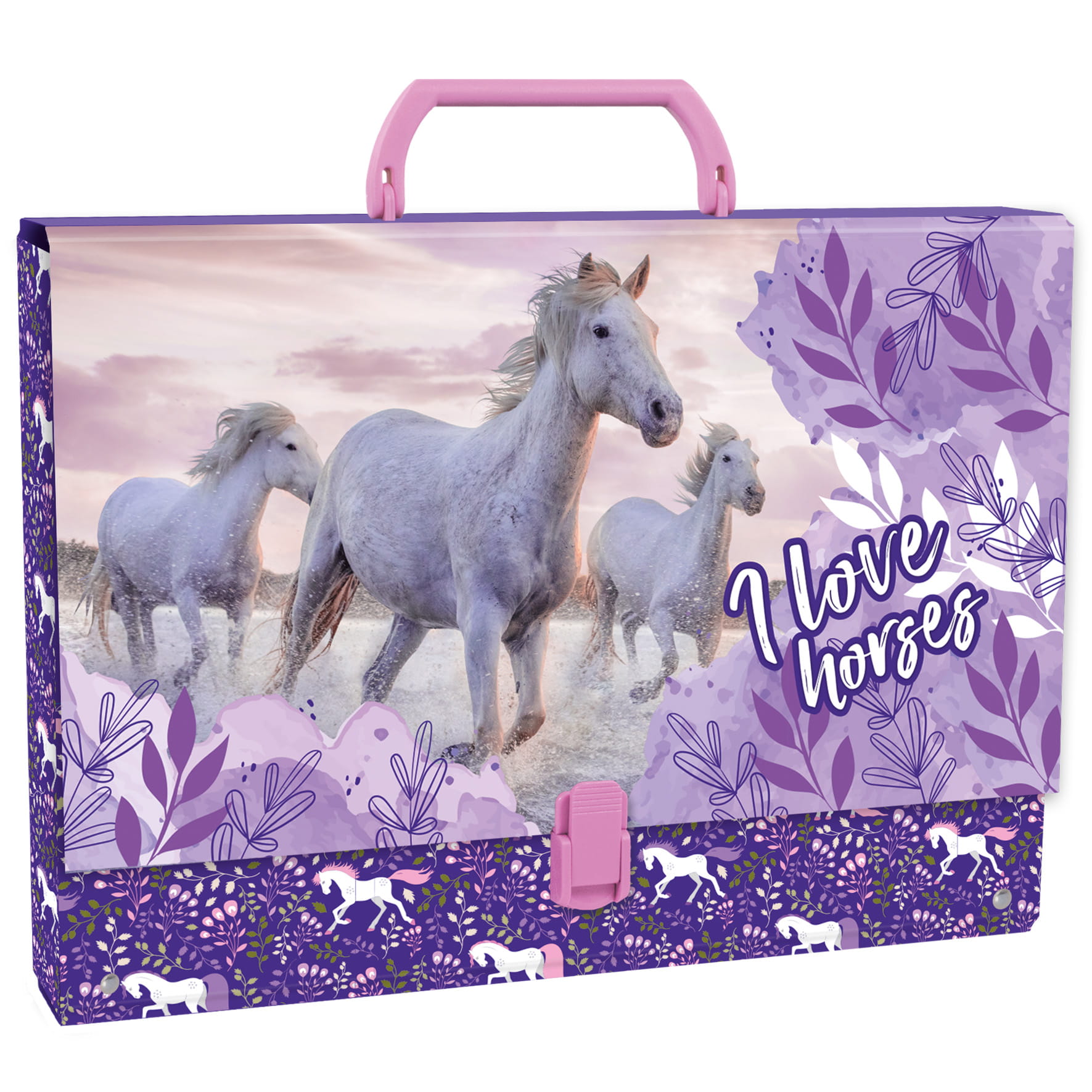 TECZKA Z RĄCZKA A4/5cm KONIE BACKUP