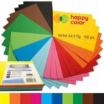 PAPIER TECHNICZNY A4 170g BRYSTOL MIX KOLOR 100szt