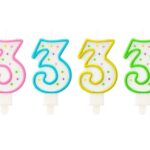 ŚWIECZKA CYFERKA 3 W KROKI 7.5 CM