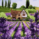 MALOWANIE PO NUMERACH,40X50CM LAWENDOWY DOM