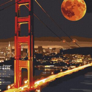 MALOWANIE PO NUMERACH,40X50CM GOLDEN GATE