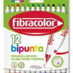 PISAKI DWUSTRONNE 12 KOLORÓW FIBRACOLOR