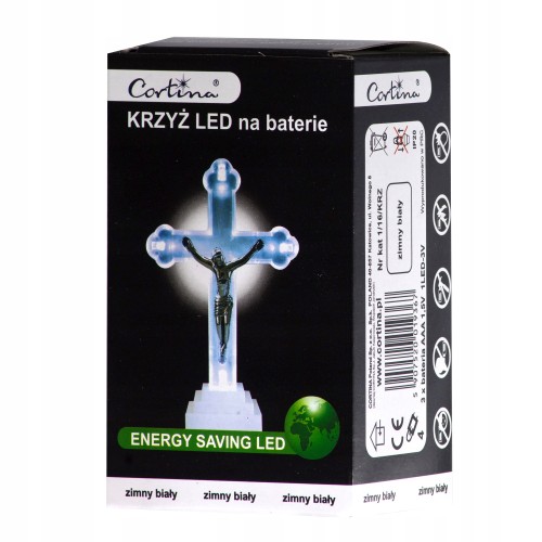 KRZYŻ LED 13CM NA BATERIE CW - obrazek 2