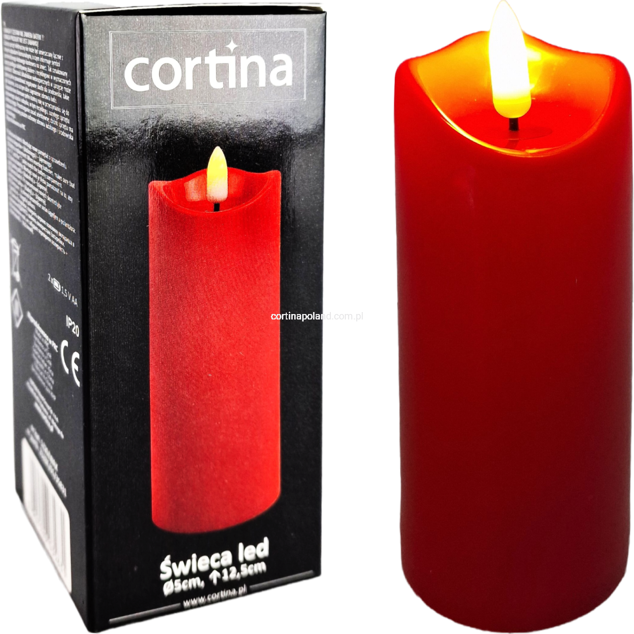 ŚWIECA LED 5X12,5 CM NA BATERIE LED