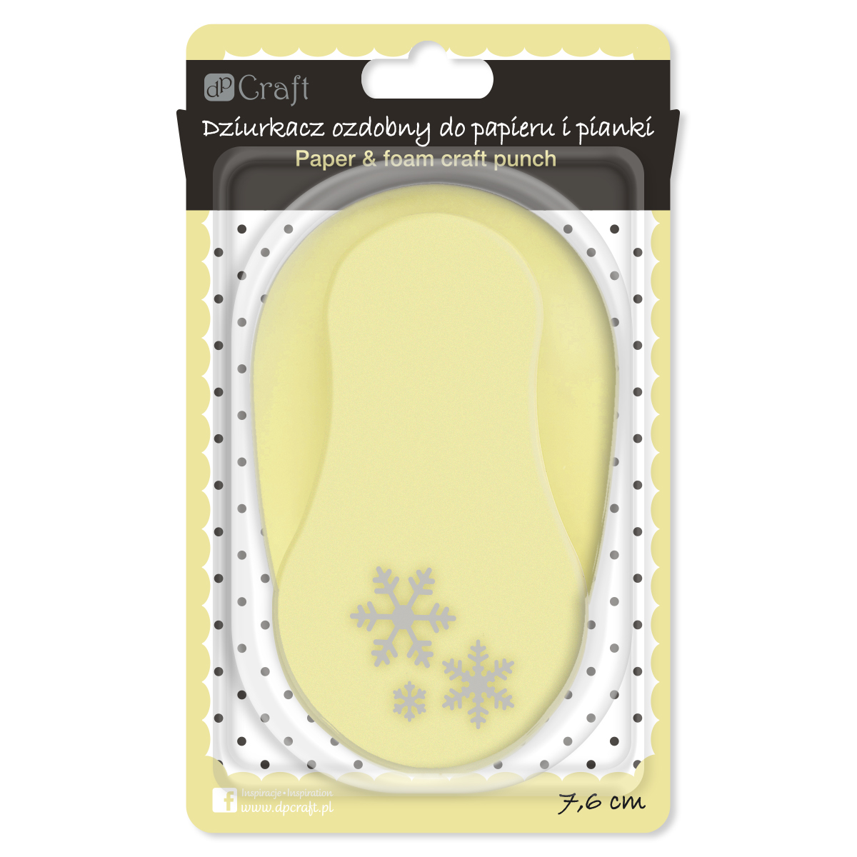 DZIURKACZ OZDOBNY 7,5 CM ŚNIEŻYNKI - obrazek 2