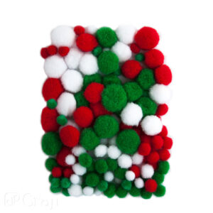 POMPONY POLIESTROWE MIX, 140 SZT.