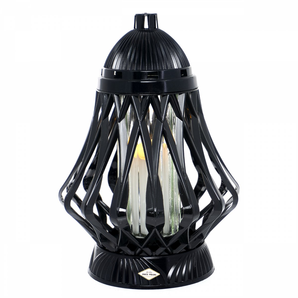 ZNICZ LAMPION AŻUR CZARNY