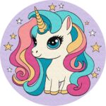 MALOWANIE PO NUMERACH FI 19cm JEDNOROŻEC (2)