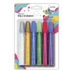 KLEJ Z BROKATEM 6 KOLORÓW 10ML
