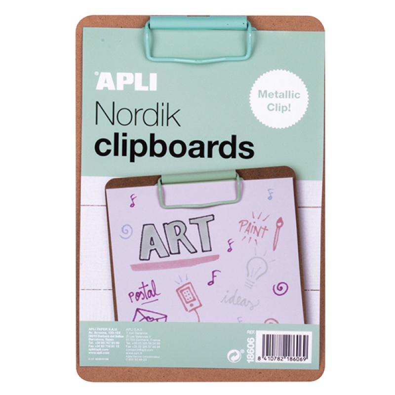 CLIPBOARD APLI NORDIK DESKA A5 DREWNIANY Z METAL.