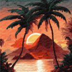 MALOWANIE PO NUMERACH 40X50 ŚWITANIE NAD MORZEM(3