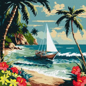 MALOWANIE PO NUMERACH 40X40 SŁONECZNY BRZEG (3)