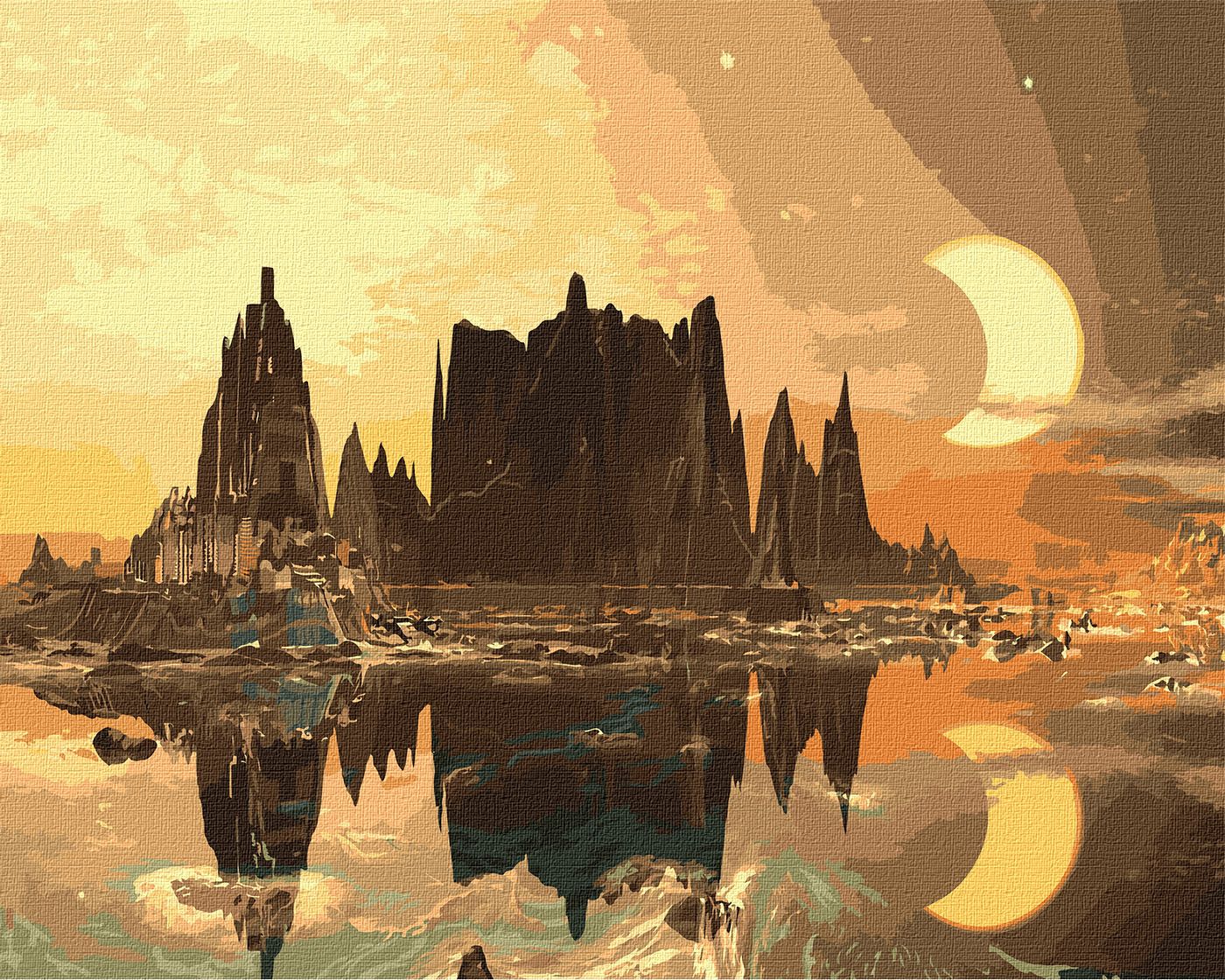 MALOWANIE PO NUMERACH 40X50 ZŁOTE MIASTO (4)