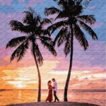 MALOWANIE PO NUMERACH 40X50 NIEBIAŃSKIE SPOTKANIE5