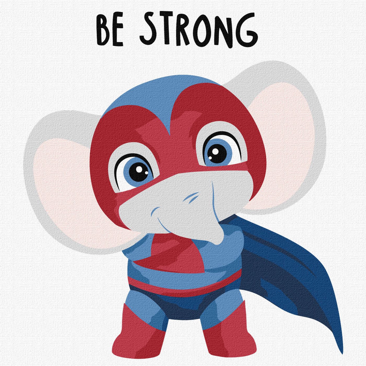 MALOWANIE PO NUMERACH 30X30 POTĘŻNY SŁOŃ (2)