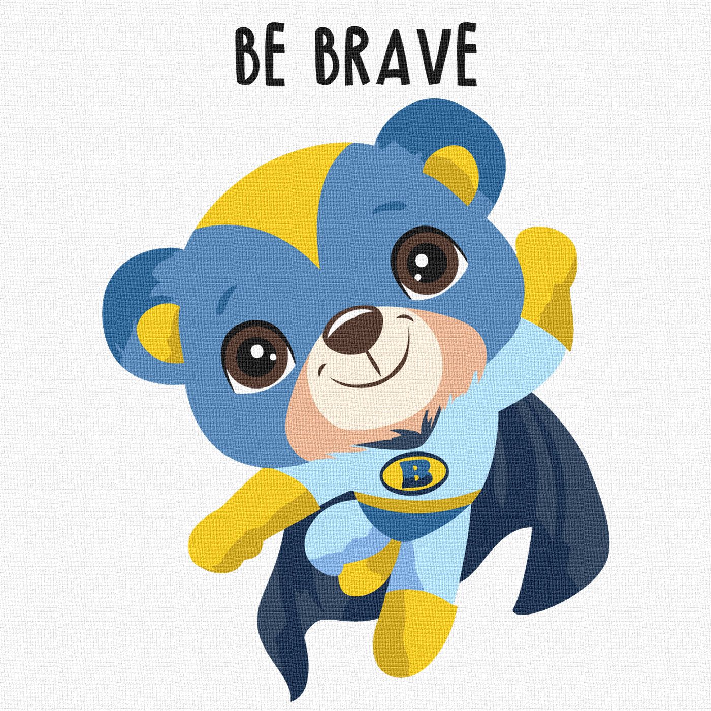 MALOWANIE PO NUMERACH 30X30 DZIELNY NIEDŹWIEDŹ(2)