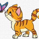 MALOWANIE PO NUMERACH 30X40 KOT I MOTYL(2)