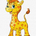 MALOWANIE PO NUMERACH 30X40 UROCZA ŻYRAFA (