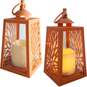 LATARENKA AŻUROWA LED NA BATERIE(2XR6)SANDSTONE