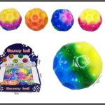 PIŁKA GUM SAMOODBIJAJĄCA  7 CM TECZ MIX KOLOR