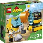 LEGO DUPLO 10931 CIĘŻARÓWKA I KOPARKA GĄSIENICOWA