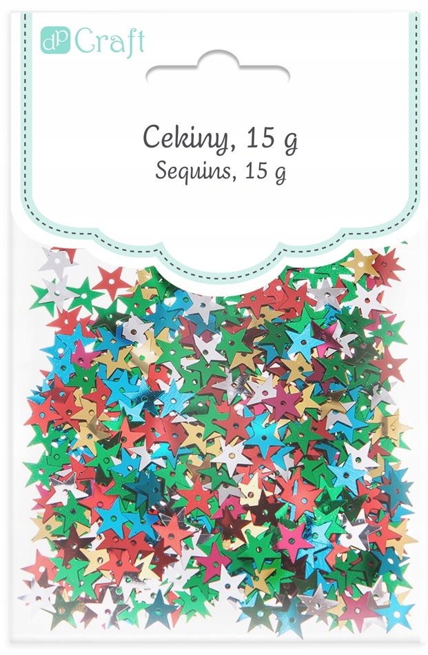 CEKINY GWIAZDKI KOLOROWE MIX 15g
