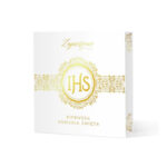 ZAPROSZENIE NA KOMUNIE IHS ZŁOTE ZESTAW 10szt