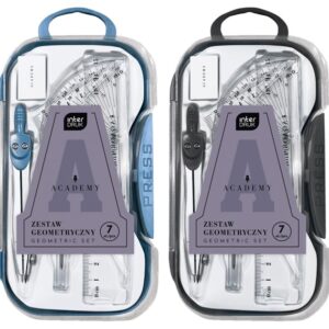 ZESTAW GEOMETRYCZNY 7 ELEMENTÓW W ETUI INTERDRUK