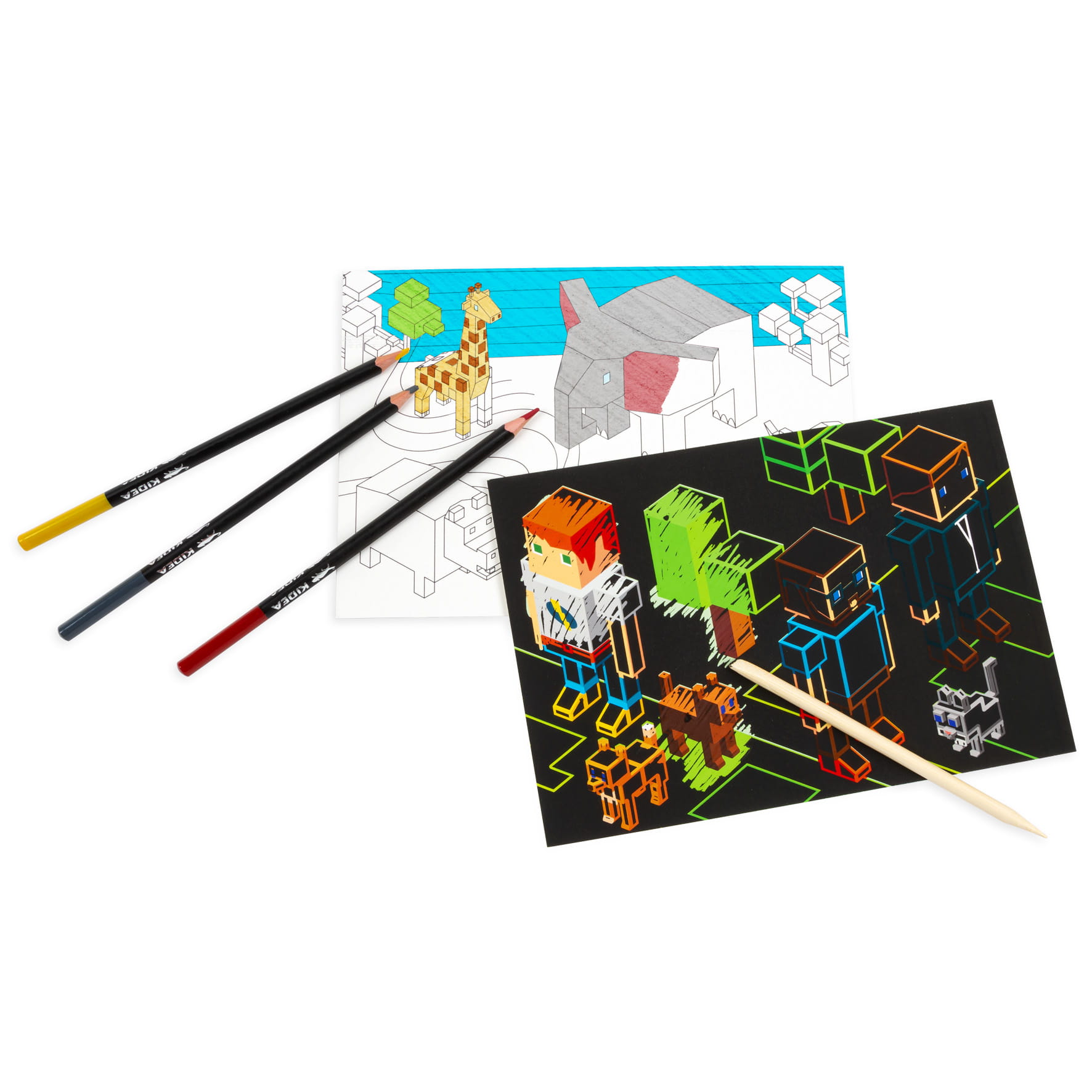 WYDRAPYWANKA I KOLOROWANKA 2W1 GAME KIDEA - obrazek 2