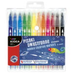 PISAKI DWUSTRONNE A BRUSH 12 KOLORÓW KIDEA