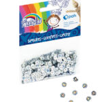 CEKINY CONFETTI GR-C14-6S KÓŁKO SREBRNE  FIORELLO