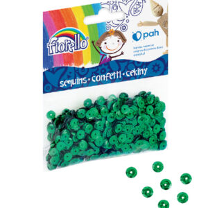 CEKINY CONFETTI GR-C14 -6GKÓŁKO  ZIELONE  FIORELLO