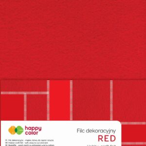 FILC DEKORACYJNY 20X30CM, 1,5MM, 10ARK.CZERWONY